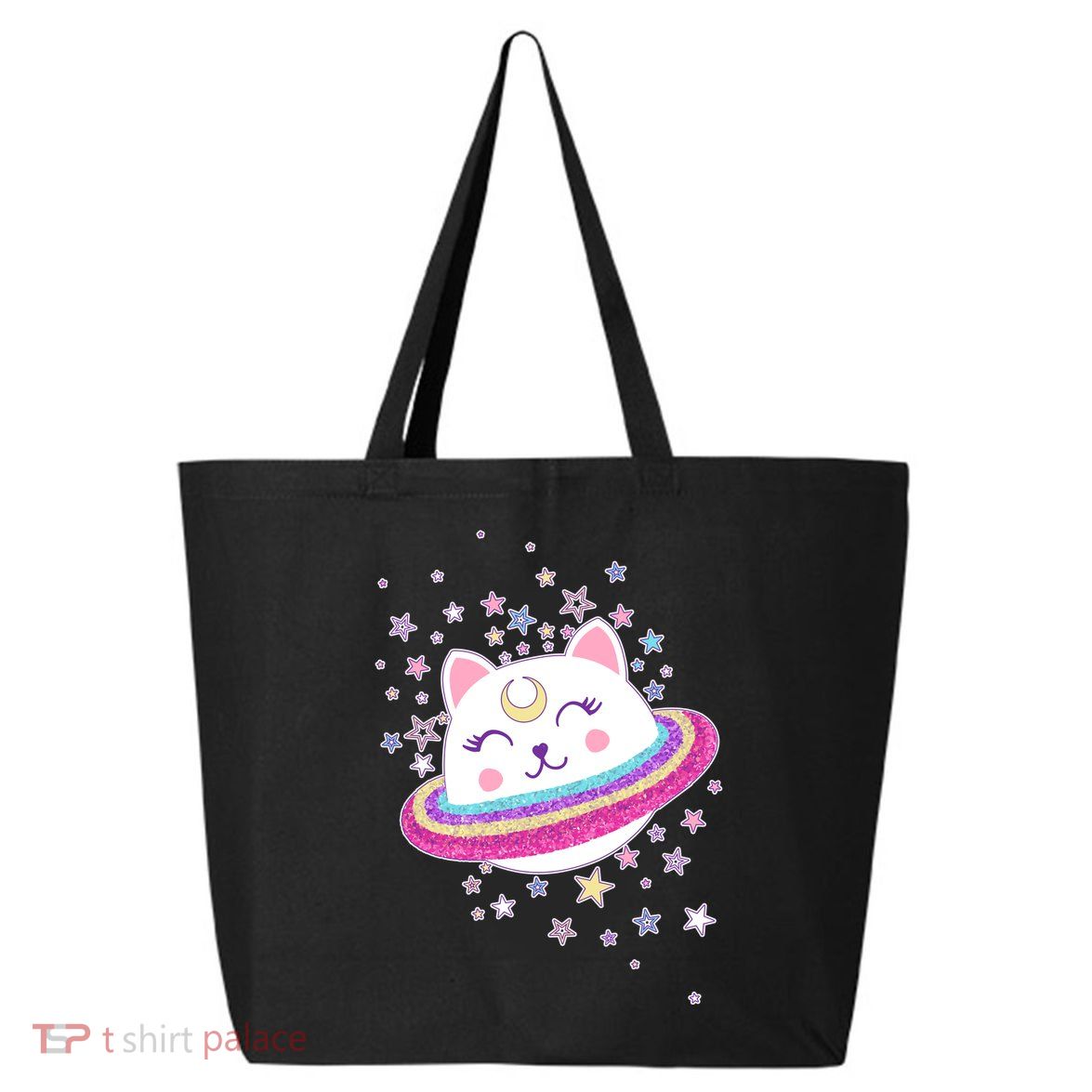 Cute Galaxy Saturn Cat  25L Jumbo Tote