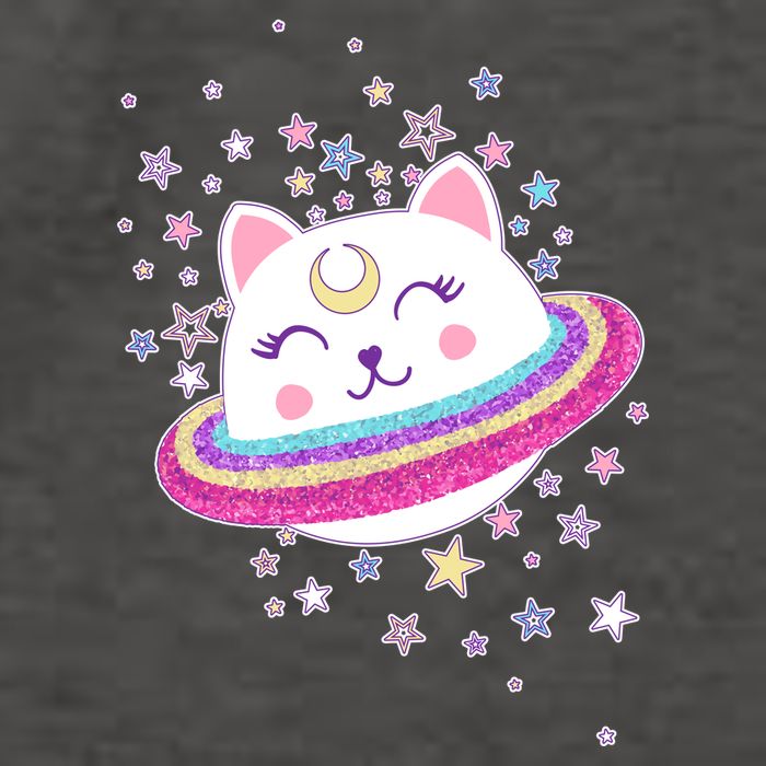 Cute Galaxy Saturn Cat  Vector Backpack
