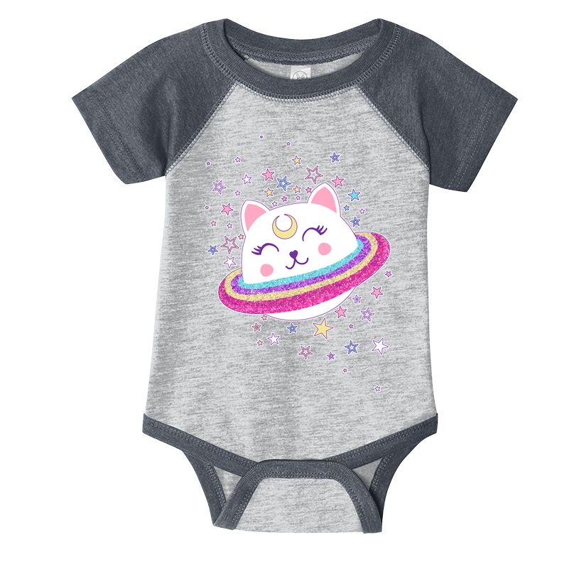 Cute Galaxy Saturn Cat  Infant Baby Jersey Bodysuit