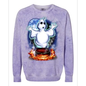 Cute Ghost Halloween Colorblast Crewneck Sweatshirt