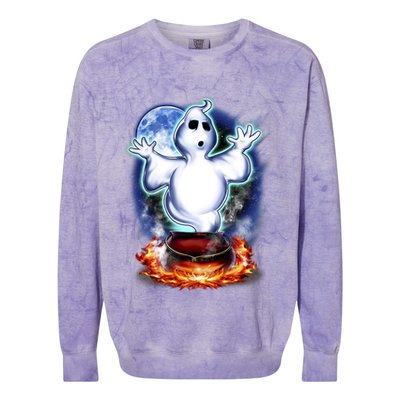 Cute Ghost Halloween Colorblast Crewneck Sweatshirt