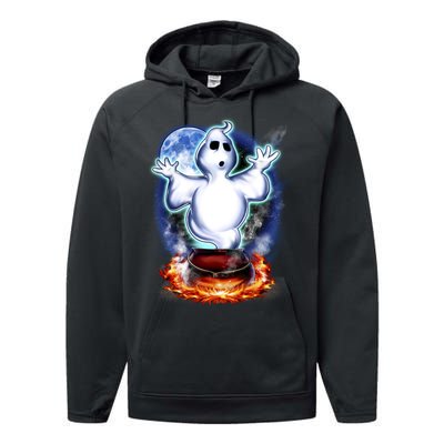 Cute Ghost Halloween Performance Fleece Hoodie