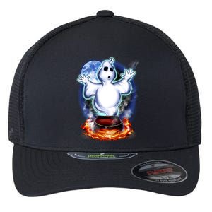 Cute Ghost Halloween Flexfit Unipanel Trucker Cap