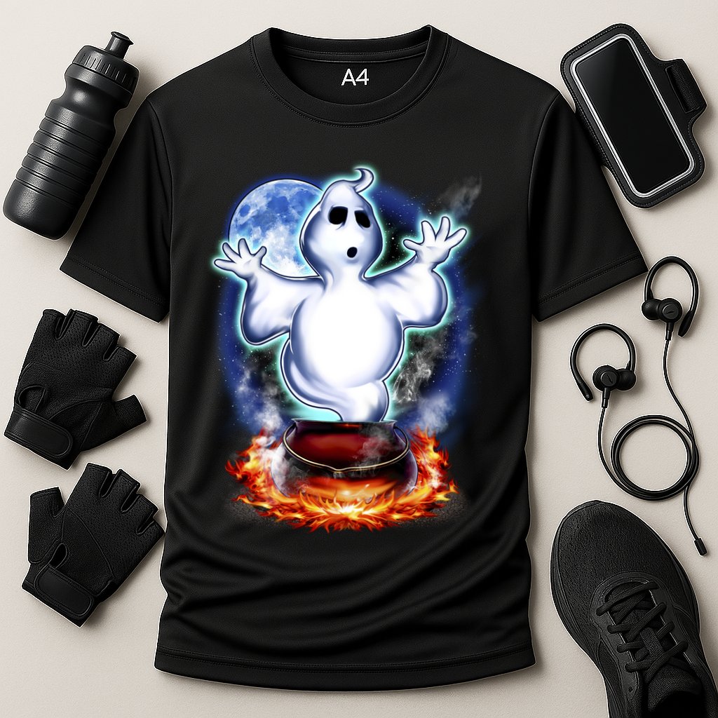 Cute Ghost Halloween Cooling Performance Crew T-Shirt
