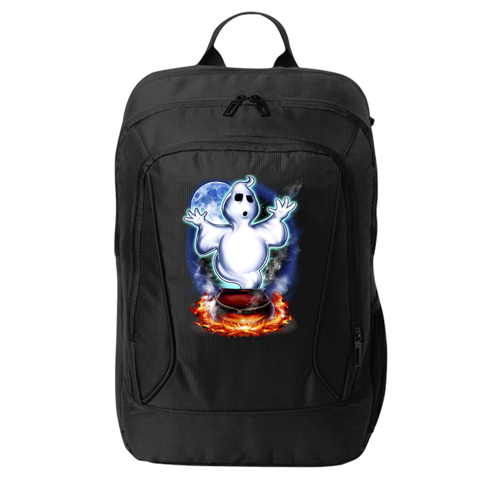 Cute Ghost Halloween City Backpack