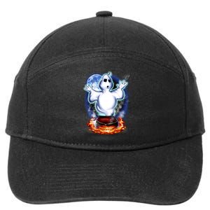 Cute Ghost Halloween 7-Panel Snapback Hat