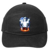 Cute Ghost Halloween 7-Panel Snapback Hat