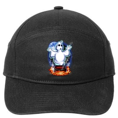 Cute Ghost Halloween 7-Panel Snapback Hat