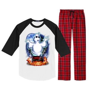 Cute Ghost Halloween Raglan Sleeve Pajama Set