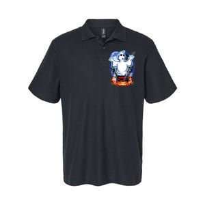 Cute Ghost Halloween Softstyle Adult Sport Polo