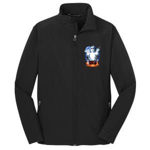 Cute Ghost Halloween Core Soft Shell Jacket