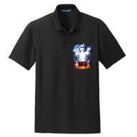 Cute Ghost Halloween Dry Zone Grid Polo