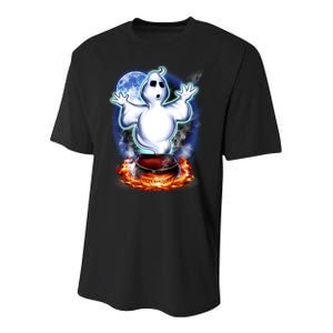 Cute Ghost Halloween Youth Performance Sprint T-Shirt