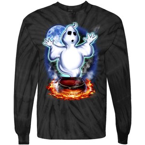 Cute Ghost Halloween Tie-Dye Long Sleeve Shirt