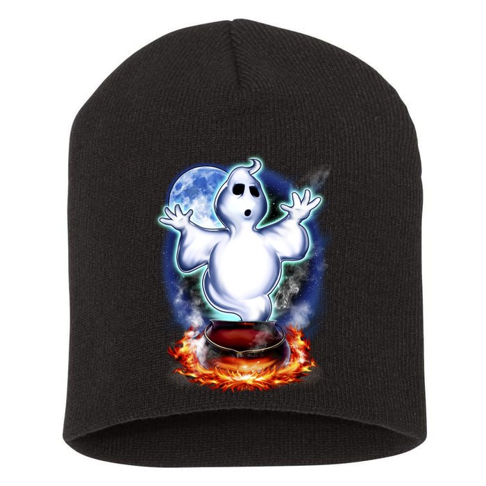 Cute Ghost Halloween Short Acrylic Beanie