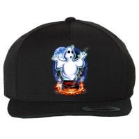 Cute Ghost Halloween Wool Snapback Cap