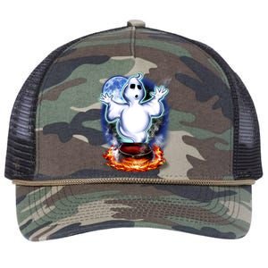 Cute Ghost Halloween Retro Rope Trucker Hat Cap