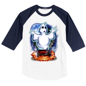 Cute Ghost Halloween Baseball Sleeve Shirt