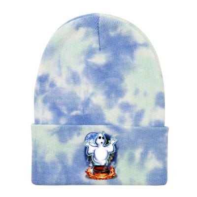 Cute Ghost Halloween Tie Dye 12in Knit Beanie