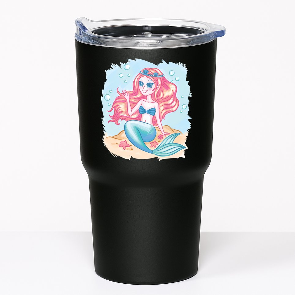 Cute Girl Mermaid Tumbler