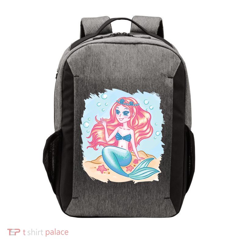 Cute Girl Mermaid Vector Backpack