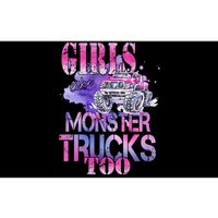 Cute Girls Like Monster Trucks Too Awesome Bumper Sticker