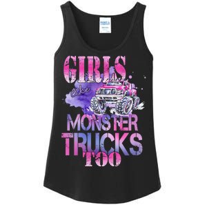 Cute Girls Like Monster Trucks Too Awesome Ladies Essential Tank