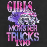 Cute Girls Like Monster Trucks Too Awesome Trucker Hat