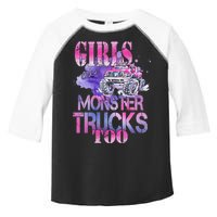 Cute Girls Like Monster Trucks Too Awesome Toddler Fine Jersey T-Shirt