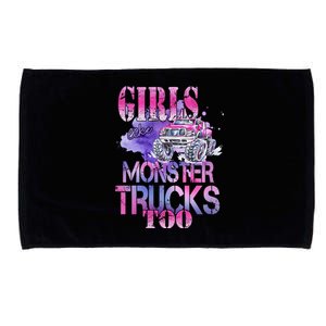 Cute Girls Like Monster Trucks Too Awesome Microfiber Hand Towel