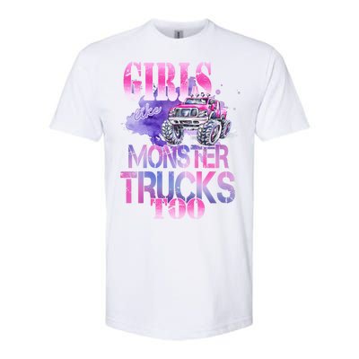 Cute Girls Like Monster Trucks Too Awesome Softstyle® CVC T-Shirt