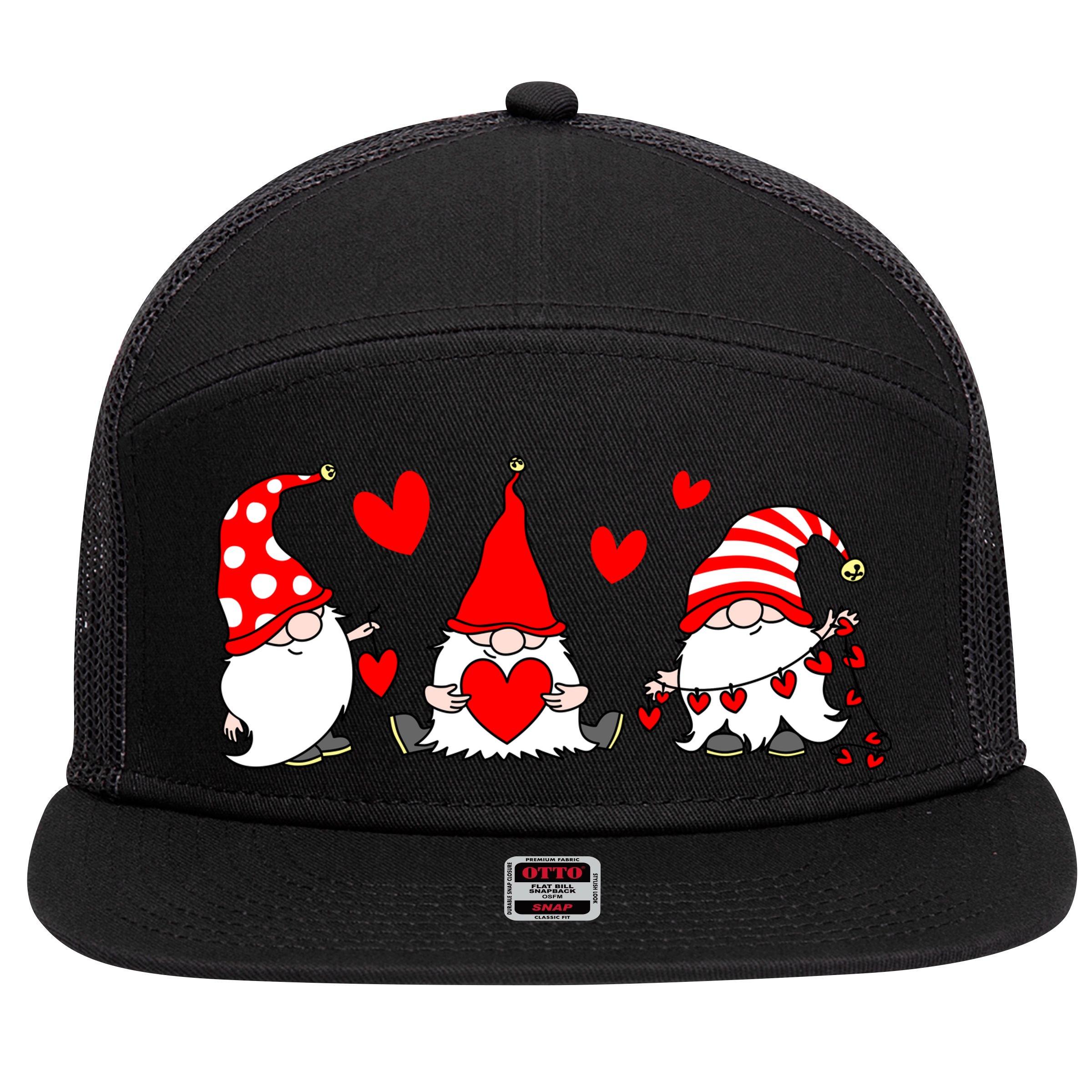 Cute Gnomes 7 Panel Mesh Trucker Snapback Hat