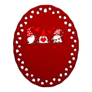 Cute Gnomes Ceramic Oval Ornament