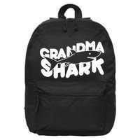 Cute Grandma Shark 16 in Basic Backpack
