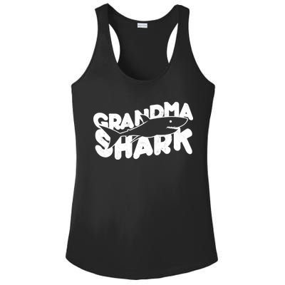 Cute Grandma Shark Ladies PosiCharge Competitor Racerback Tank