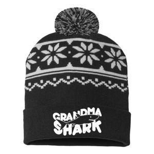 Cute Grandma Shark USA-Made Snowflake Beanie