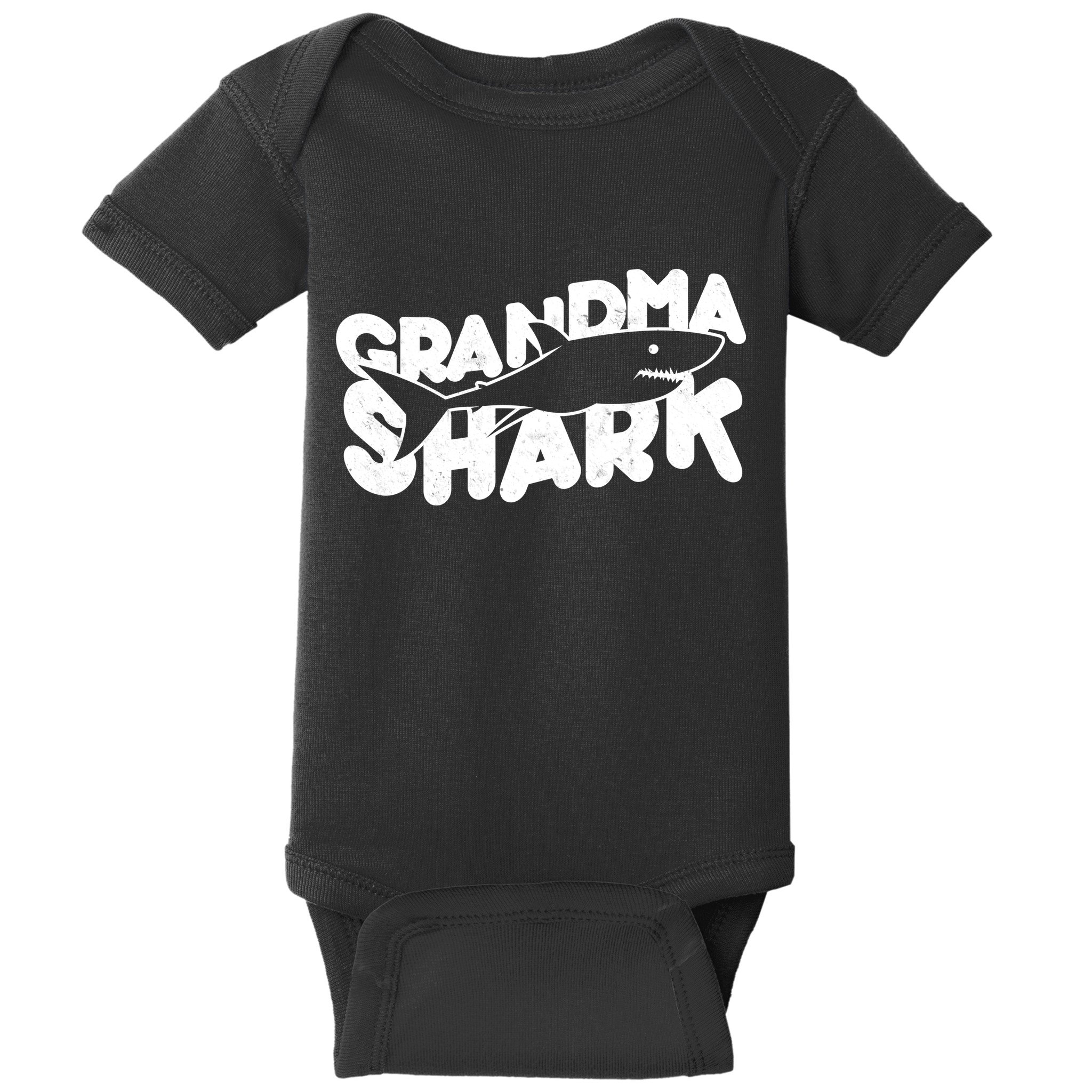 Cute Grandma Shark Baby Bodysuit