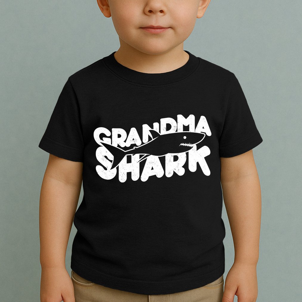 Cute Grandma Shark Toddler T-Shirt