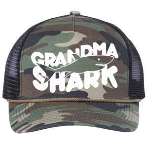 Cute Grandma Shark Retro Rope Trucker Hat Cap