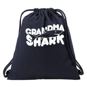 Cute Grandma Shark Drawstring Bag