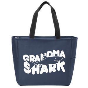 Cute Grandma Shark Zip Tote Bag