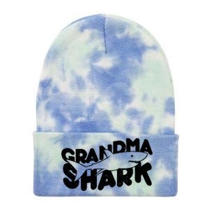 Cute Grandma Shark Tie Dye 12in Knit Beanie