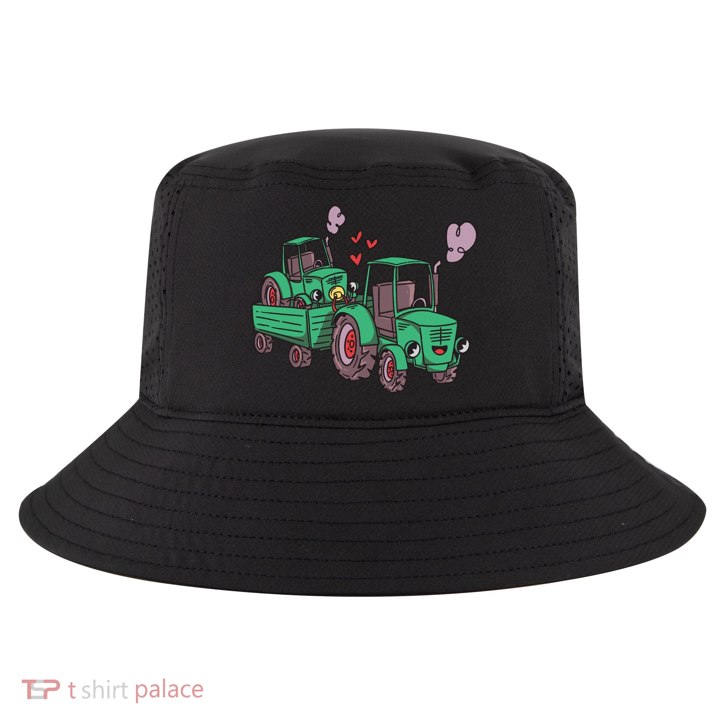 Cute Green Tractor Family Cool Comfort Performance Bucket Hat