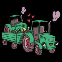 Cute Green Tractor Family City Backpack