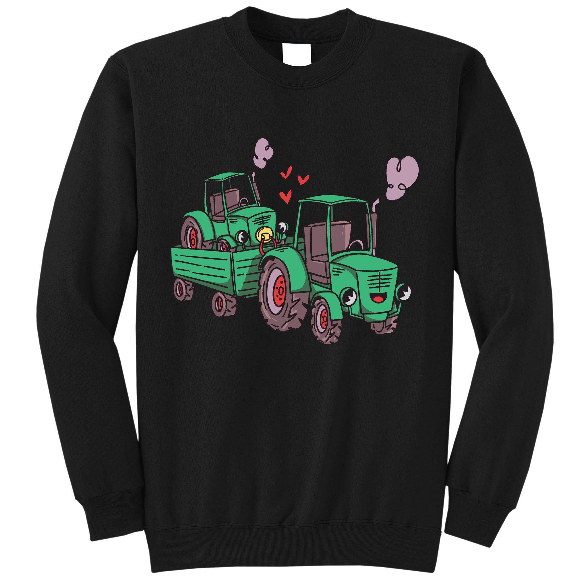 Cute Green Tractor Family Tall Sweatshirt