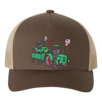 Cute Green Tractor Family Yupoong Adult 5-Panel Trucker Hat