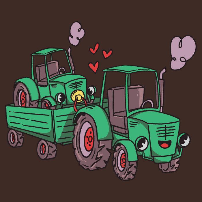 Cute Green Tractor Family Cooling Performance Crew T-Shirt
