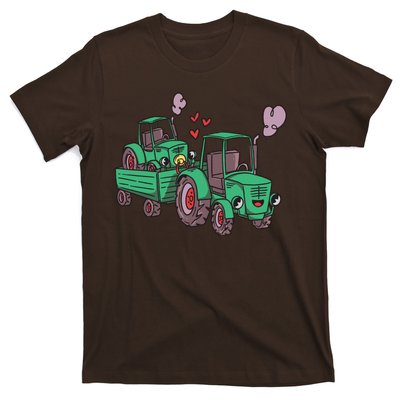 Cute Green Tractor Family T-Shirt