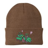 Cute Green Tractor Family Knit Cap Winter Beanie