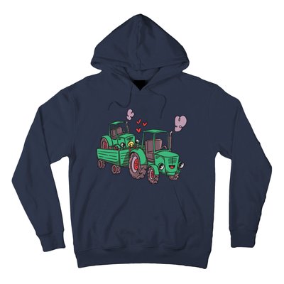 Cute Green Tractor Family Hoodie